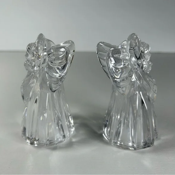 Gorham Crystal Pair of Angel Salt & Pepper Shakers Germany Christmas Vintage - Picture 4 of 6